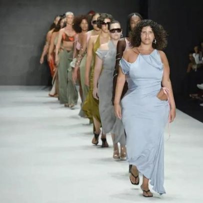 Karoline Vitto estreia no Rio Fashion Week moda plus size com recortes