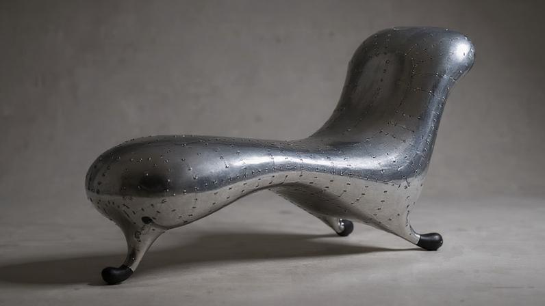 Marc Newson's* Lockheed Lounge* (1988).