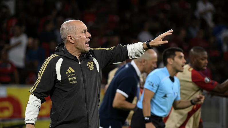 Leonardo Jardim em Flamengo x Independiente Medellín — Foto: André Durão