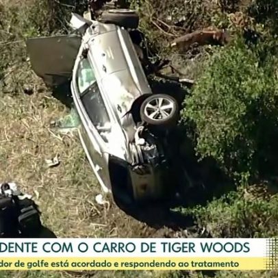 Câmera corporal mostra Tiger Woods dizendo que falava com Trump após acidente