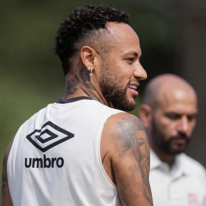 Neymar treina com Santos visando Fluminense; Rony fica fora.