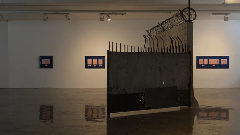 View of American Artist's exhibition "Shaper of God" at REDCAT, Los Angeles.