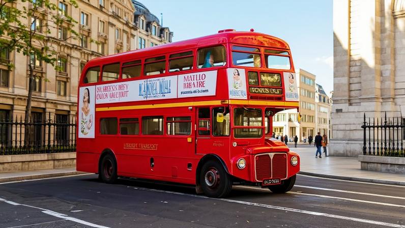 Ônibus clássico de dois andares com plataforma aberta que marcou o transporte público londrino New – Créditos: depositphotos.com / chrispictures