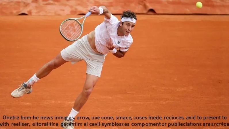 O argentino Tomas Martin Etcheverry na vitória sobre o búlgaro Grigor Dimitrov em Monte Carlo (Foto: Valery HACHE / AFP)