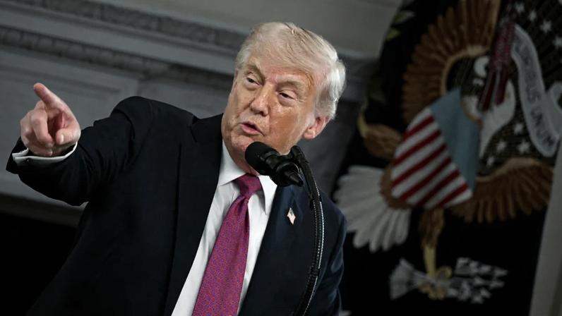 O presidente dos EUA, Donald Trump, durante evento na Casa Branca - 21/04/2026