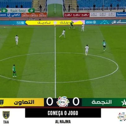 Al Najma e Al Taawoun empatam sem gols no início da partida