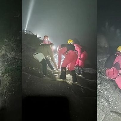 Mulher é resgatada após queda em trilha no Morro do Anhangava, PR