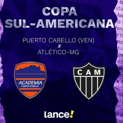 Puerto Cabello x Atlético-MG pela Sul-Americana: horário e escalações