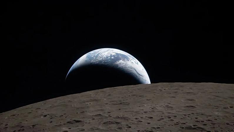 Imagem da Terra feita pelos tripulantes da missão Artemis II. (Foto: EFE/NASA)