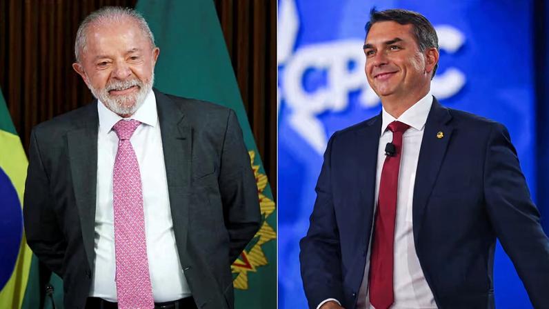 Lula e Flávio Bolsonaro lideram as intenções de voto, segundo pesquisa