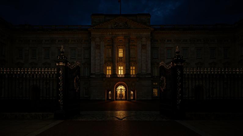 Fachada principal e portões de ferro do grandioso palácio da família real britânica em Londres – Créditos: depositphotos.com / AndreyKr
