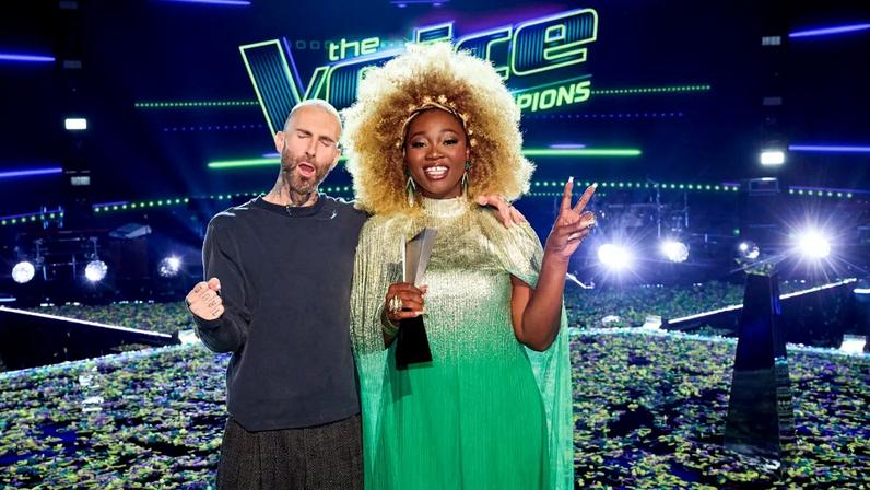 Adam Levine and Alexia Jayy, Season 29 winner of 'The Voice.'