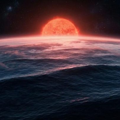 Planeta oceânico a 100 anos-luz pode ter apenas uma camada de água líquida