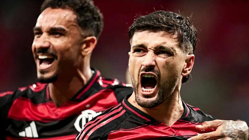 Arrascaeta abre o placar pelo Flamengo contra o Bahia e homenageia Oscar Schmidt