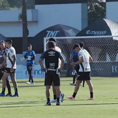 Santos treina visando duelo contra o Fluminense