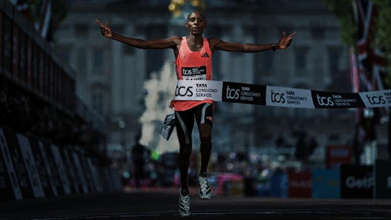 Three runners made history during the London Marathon on Sunday while wearing Adidas’ new Pro Evo 3 supershoe.