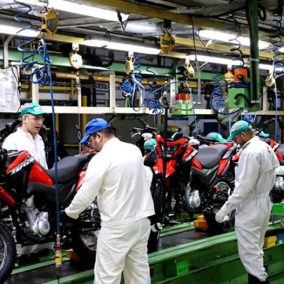 Produção de motos aumenta 12% no trimestre e atinge recorde histórico