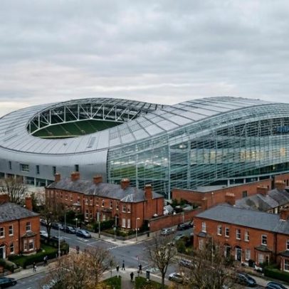 Estádio de Dublin com 51.700 lugares é casa de rugby e futebol irlandês