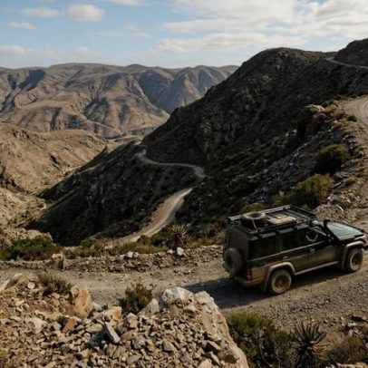 Passagem de Holgat, ponto isolado de Baviaanskloof, África do Sul