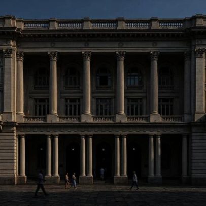 Edifício histórico de 1880 no Rio, cúpula de vidro e referência neoclássica
