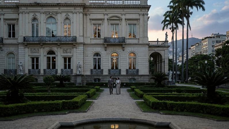 Fachada neoclássica e interiores luxuosos da antiga sede do poder executivo no Rio de Janeiro – Créditos: depositphotos.com / dabldy
