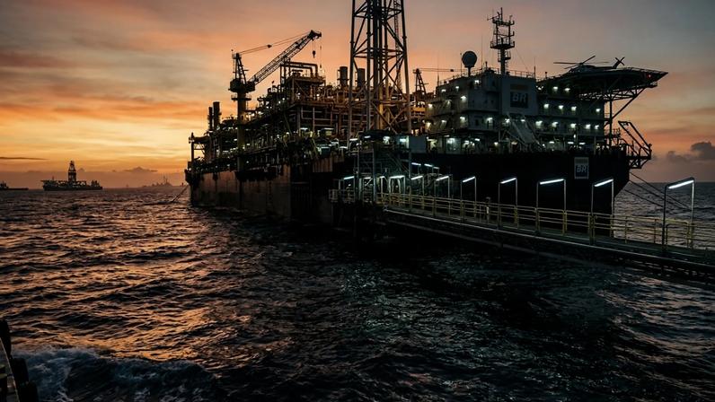 (Imagem ilustrativa)O desenvolvimento da companhia petrolífera brasileira na exploração de petróleo em áreas profundas