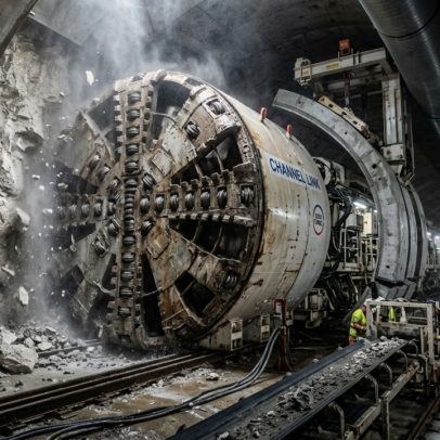 Túnel ferroviário de 50 km sob o Canal da Mancha une Grã-Bretanha ao continente