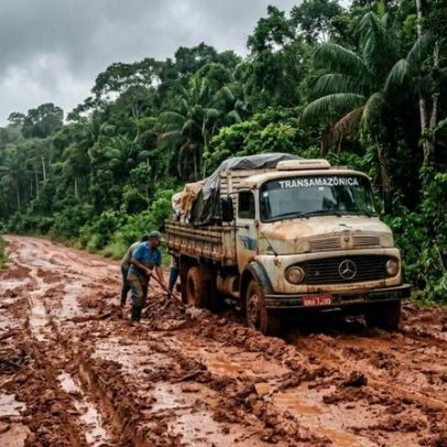 Interessados em cruzar a terceira maior rodovia do Brasil enfrentam poeira e lama