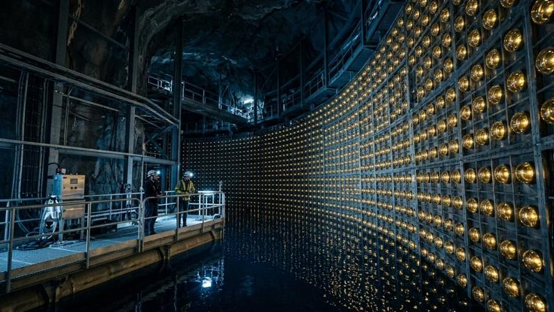 (Imagem ilustrativa)Observatório de neutrinos submerso em tanque de água ultra pura a mil metros abaixo do solo japonês