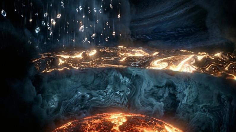 Netuno e Urano têm um oceano de diamante líquido no interior e isso explica um mistério magnético de décadas