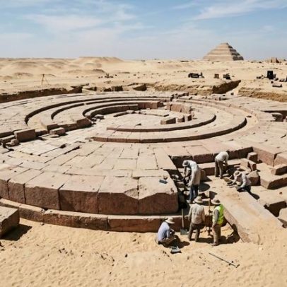 Estrutura circular de 50 m em granito de 10 t é encontrada no Egito