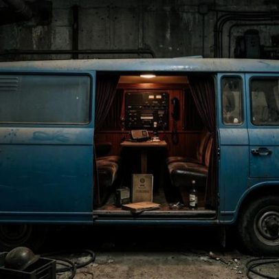 Micro-ônibus de luxo da Alemanha Oriental, guardado em bunker, expõe a elite
