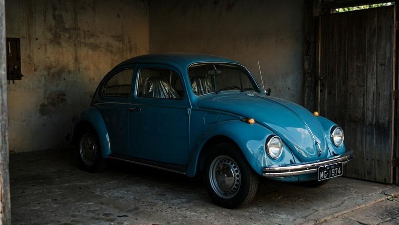 Fusca 1300 ano 1974 com plásticos originais nos bancos e apenas quinze quilômetros rodados