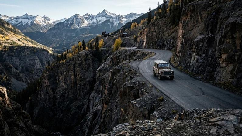 Rodovia no Colorado é famosa por abismos verticais e ausência de proteção