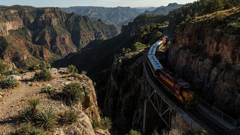 A rota ferroviária monumental que cruza desfiladeiros 4 vezes maiores que o Grand Canyon através de 37 pontes e 86 túneis