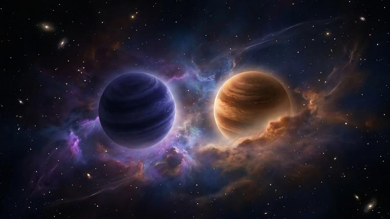 (Imagem ilustrativa)Objetos gigantes flutuantes do tamanho de Júpiter que orbitam o espaço sem uma estrela central