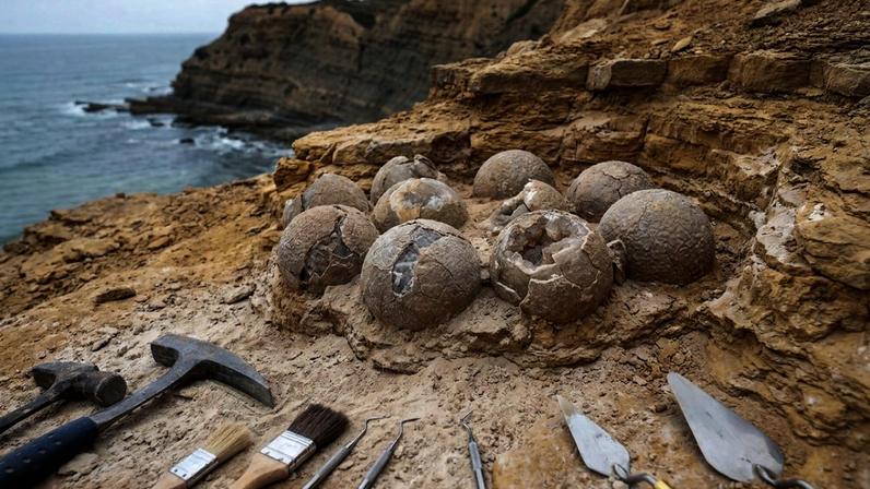 Geólogos descobrem ninho intocado com ovos de dinossauro de 150 milhões de anos em Portugal