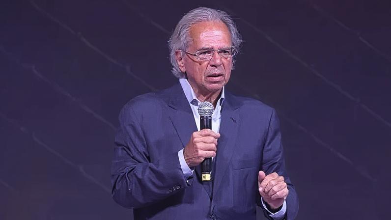 O ex-ministro da Fazenda Paulo Guedes durante evento em São Paulo, em 17 de abril de 2026