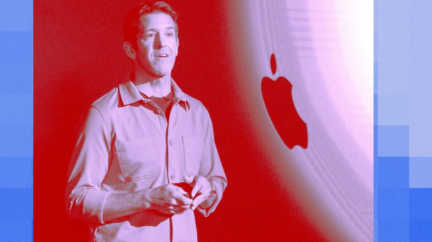 John Ternus senior vice president of hardware engineering at Apple Inc. during an Apple event in New York US on...
