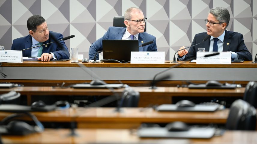 Senadores Hamilton Mourão, Fabiano Contarato e Alessandro Vieira comandaram trabalhos da CPI