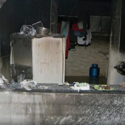 Homem acorda com casa em chamas após dormir fumando em BH