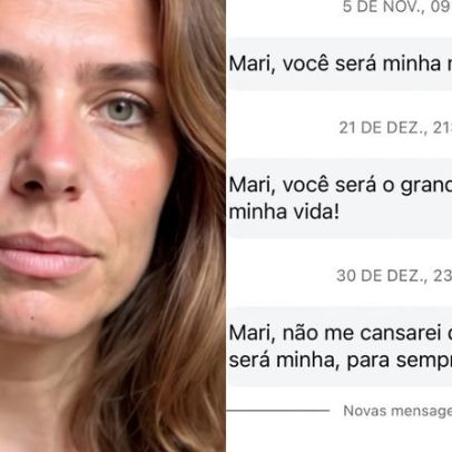 Mari Goldfarb divulga mensagens de perseguidor que a assedia há anos