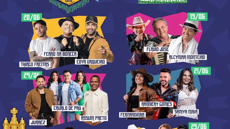 Elba Ramalho, Flávio José e Mano Walter no São João de Cuité