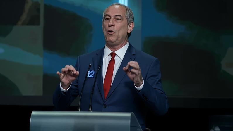 Ciro Gomes (PDT) durante participação no debate da CNN