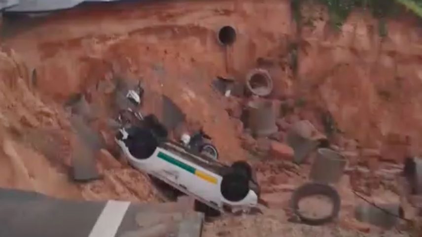 Hotel desaba durante temporal no Ceará e deixa um morto em Tianguá