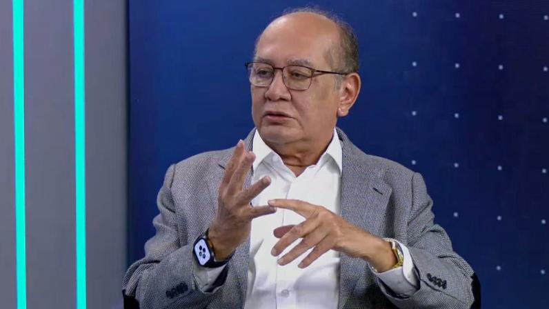 O ministro Gilmar Mendes, durante entrevista