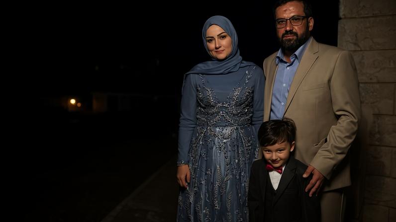 Ghassan Nader, Manal Jaafar e o filho mais novo, Ali Ghassan Nader | Foto: Acervo Pessoal