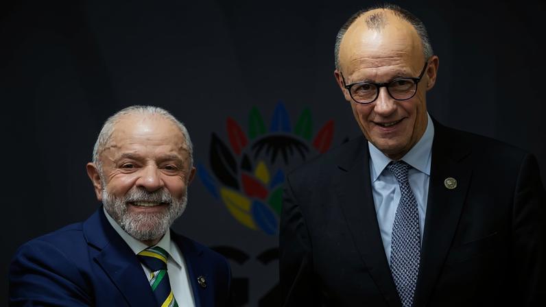 Lula e primeiro-ministro alemão, Friedrich Merz (Foto: X/Lula)