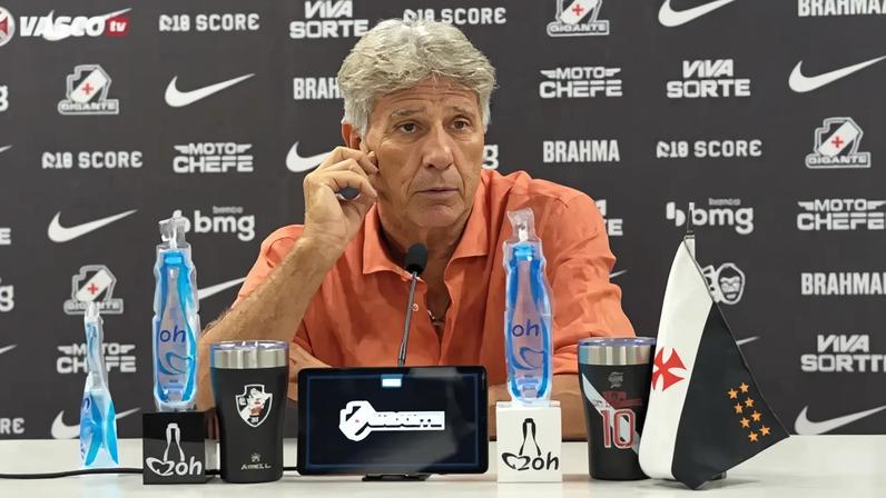 Renato Gáucho durante a coletiva do Vasco (Foto: Reprodução/VascoTV)