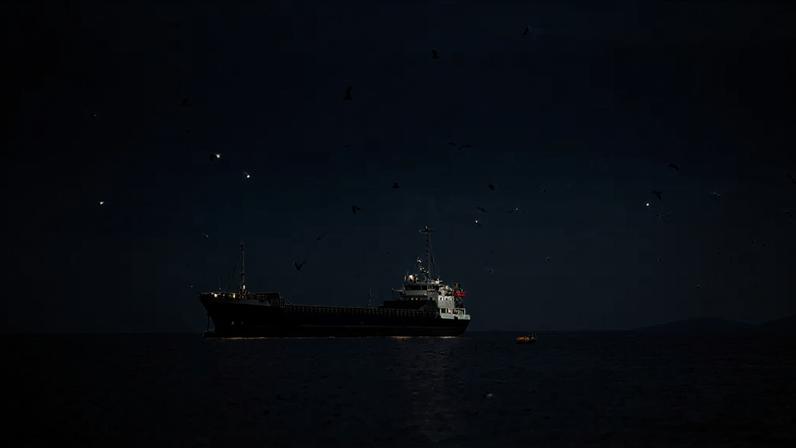 Embarcação no Estreito de Hormuz, na costa da província de Musandam, em Omã 12 de abril de 2026 REUTERS/Foto de arquivo